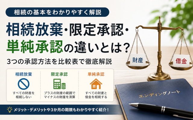 相続放棄　限定承認　単純承認　アイキャッチ